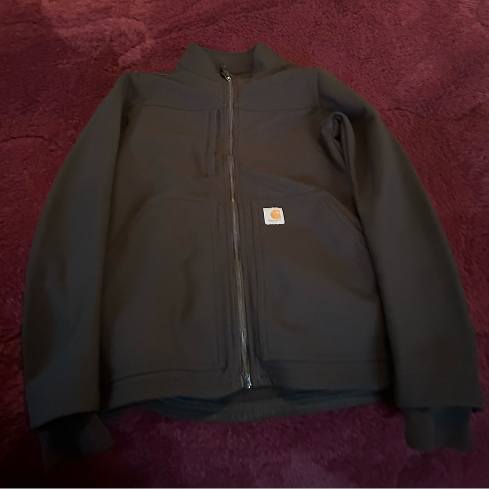 Carhartt Black Scrub Zip-Front Work Jacket